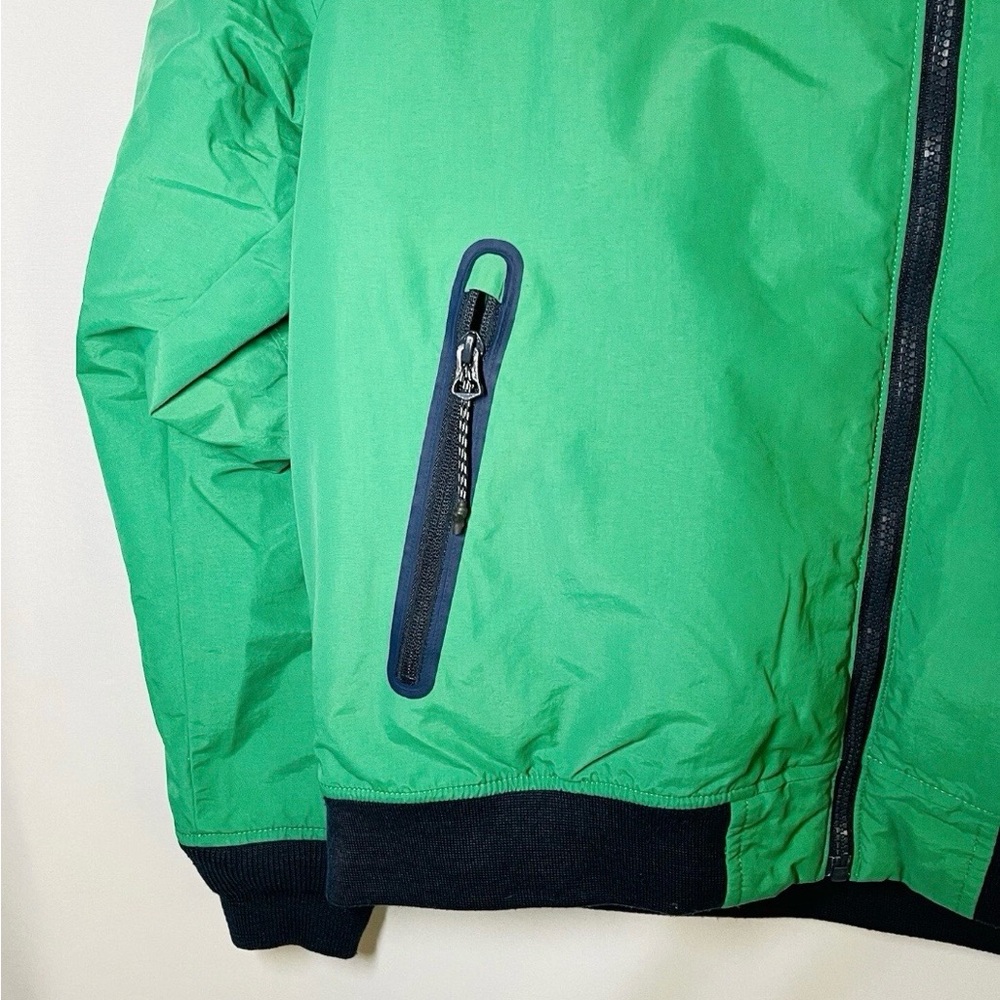 Lands End Squall Jacket Waterproof Jacket Fleece Lined Women’s XL Green / Navy - Picture 5 of 9